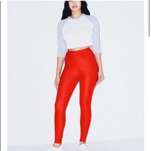 American Apparel Red Leggings M